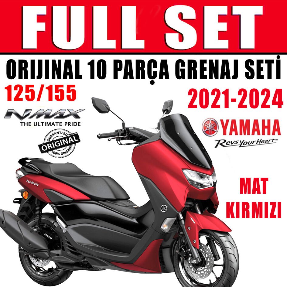 Nmax 125/155 Grenaj Seti Orijinal Mat Kırmızı 10 Parça 2021-2024