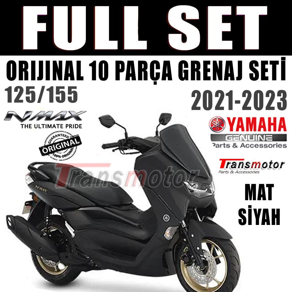 Nmax 125/155 Grenaj Seti Orijinal Mat Siyah 10 Parça 2021-2024