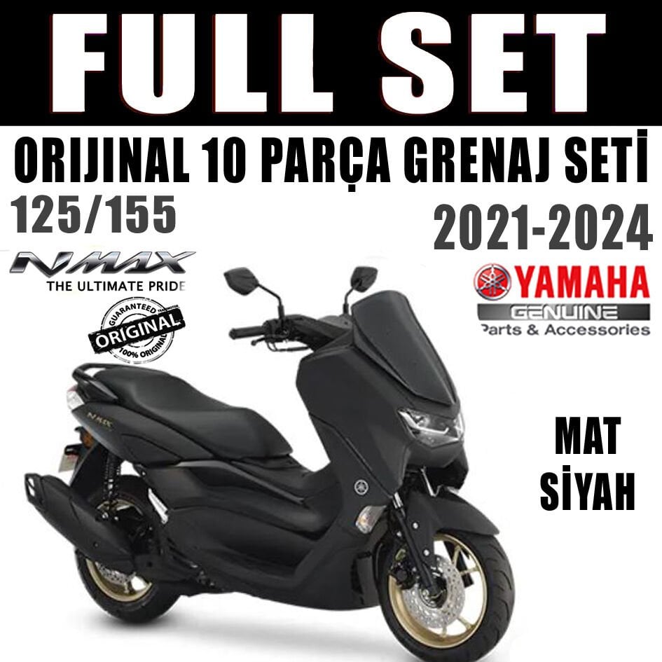 Nmax 125/155 Grenaj Seti Orijinal Mat Siyah 10 Parça 2021-2024