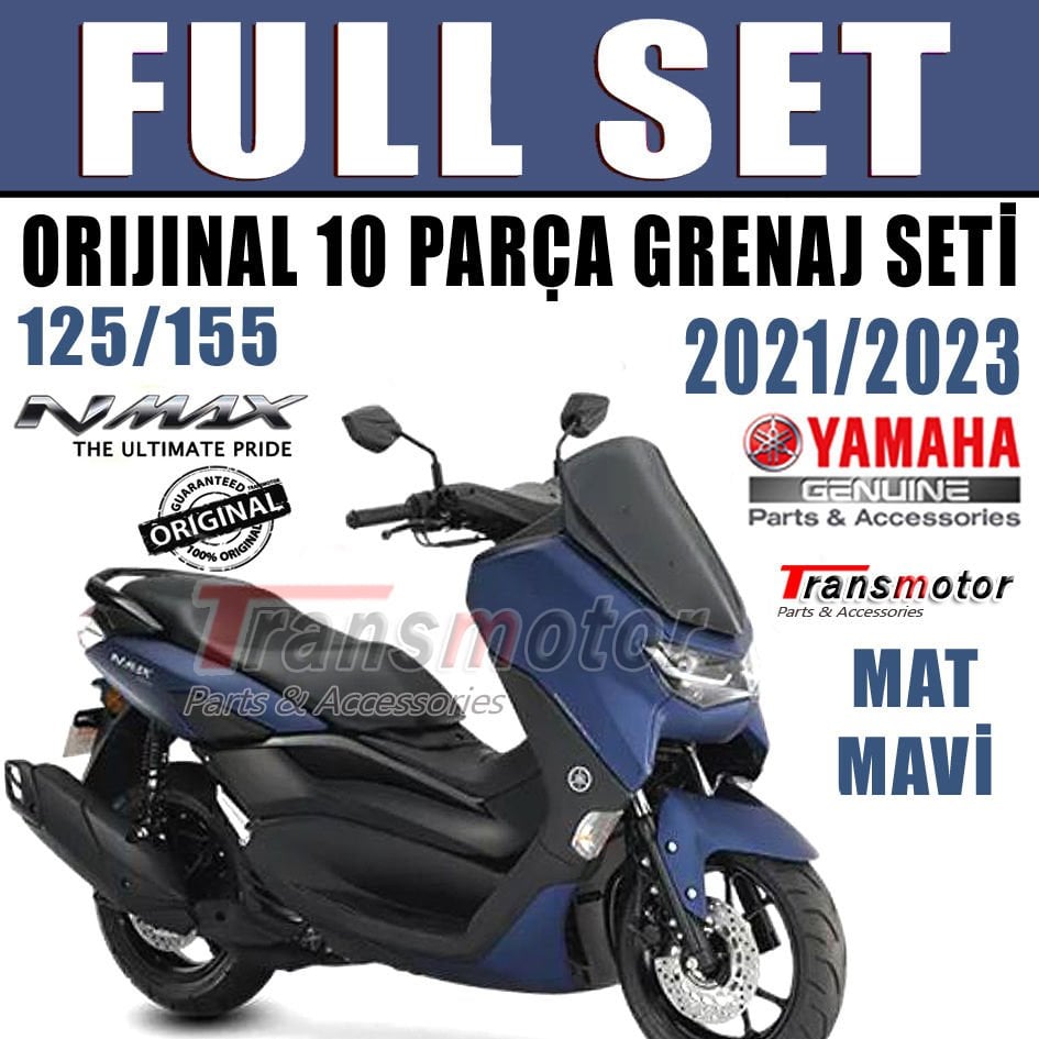 Nmax 125/155 Grenaj Seti Orijinal Mat Mavi 10 Parça 2021-2024