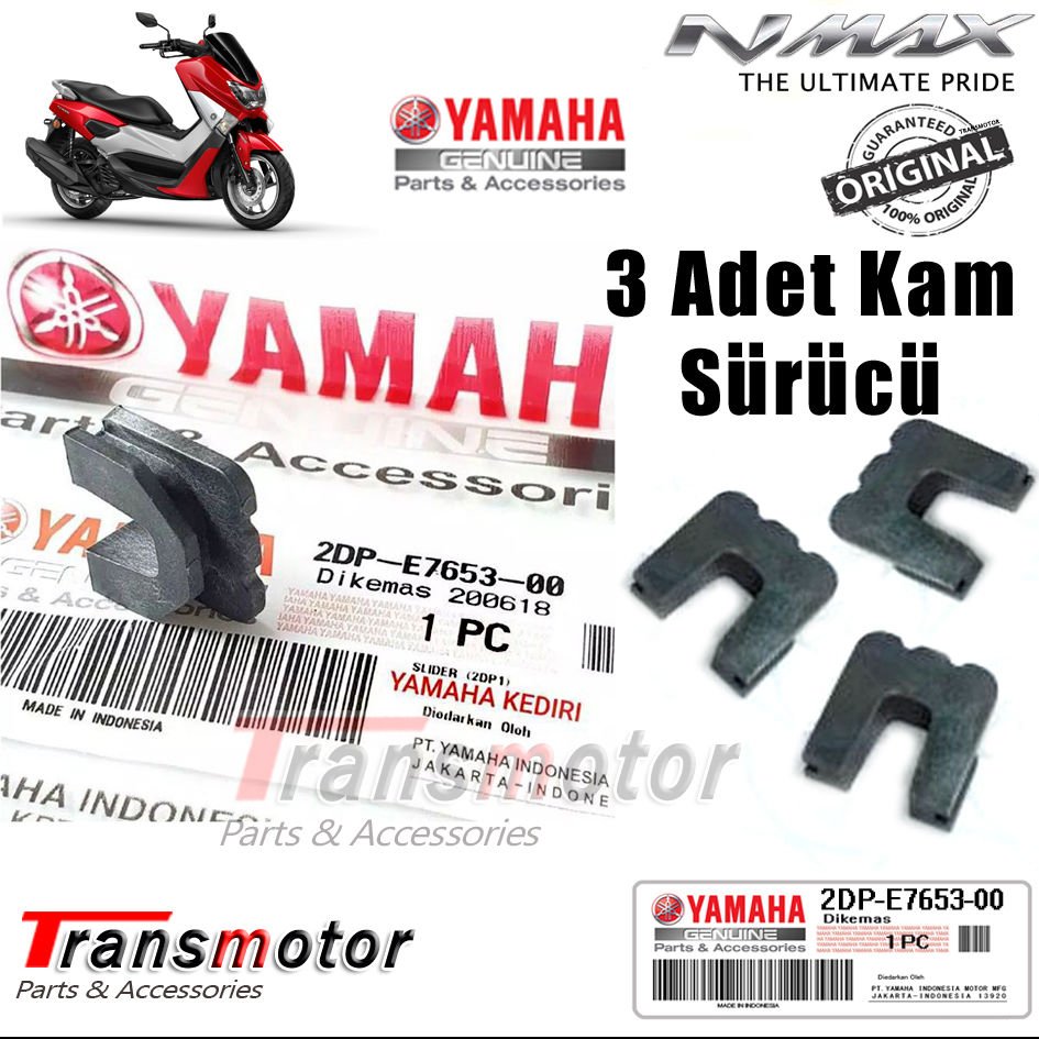 Orijinal NMAX 125/155 2015-2020 Kam Sürücü Kaydırıcı Kızak Seti 3 adet