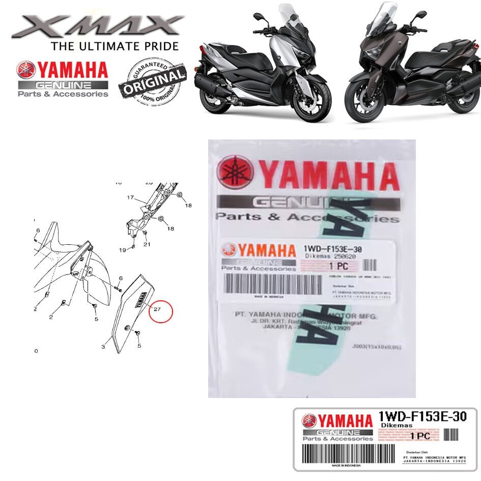 Xmax Techmax 250/300 2018-2025 Orijinal Yamaha Amblem Sticker Logo
