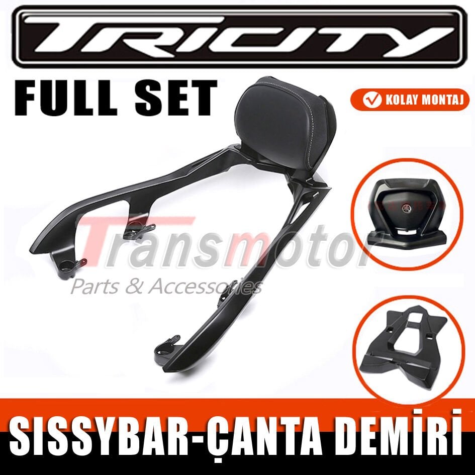 Yamaha Tricity 300 2020-2025 Orijinal Model Sissybar Sırt Dayama Seti