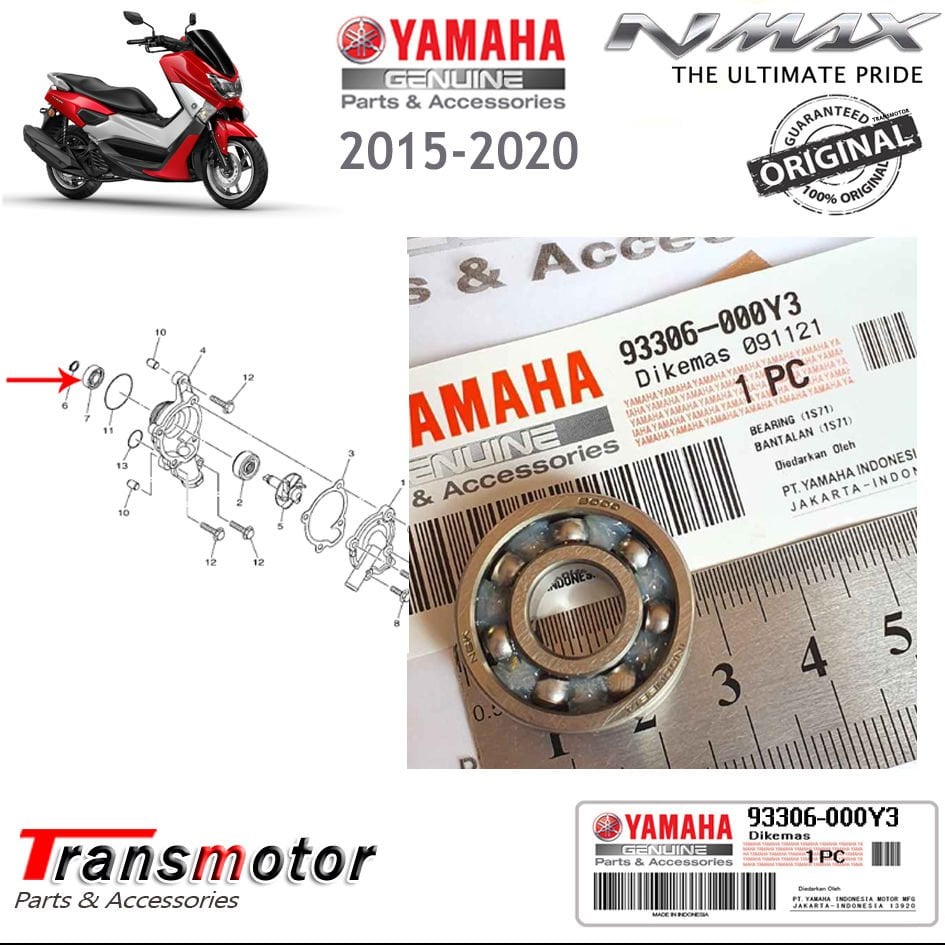 Yamaha Nmax 125/155 2015-2020 Xmax 2018-2025 Orijinal Devir Daim Su Pompa Rulmanı