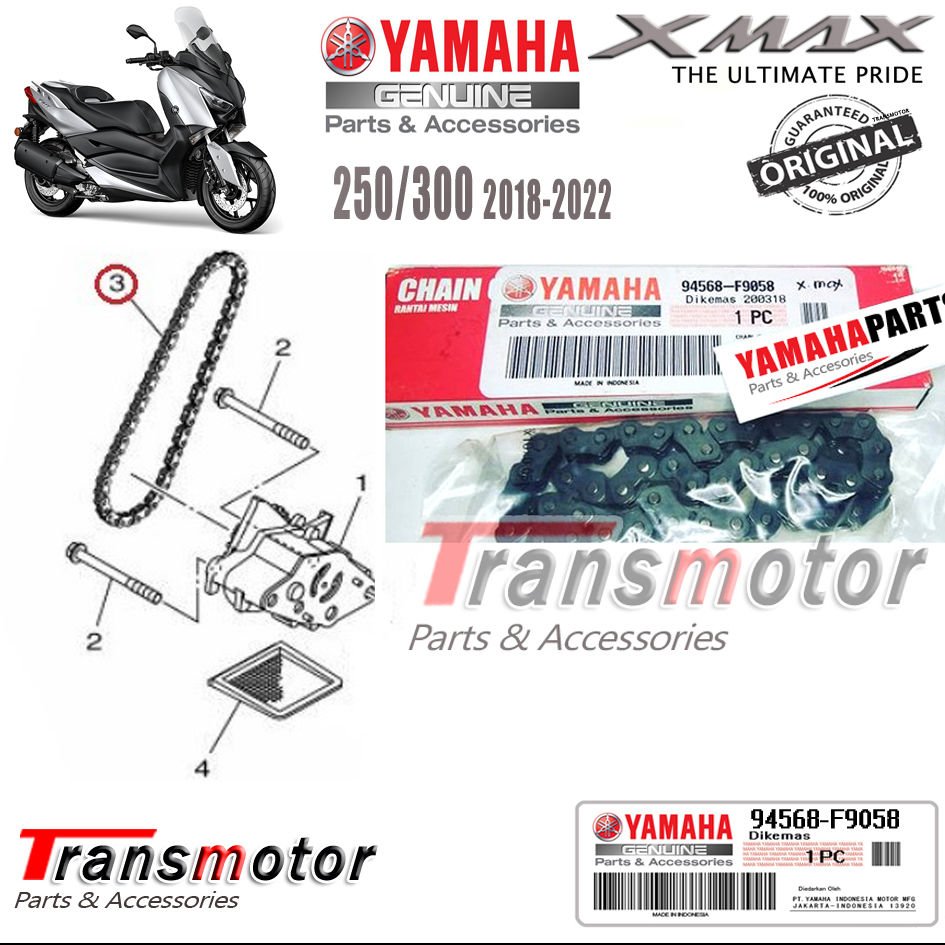 Orijinal Xmax Techmax 250/300 2018-2024 Yağ Pompası Zinciri