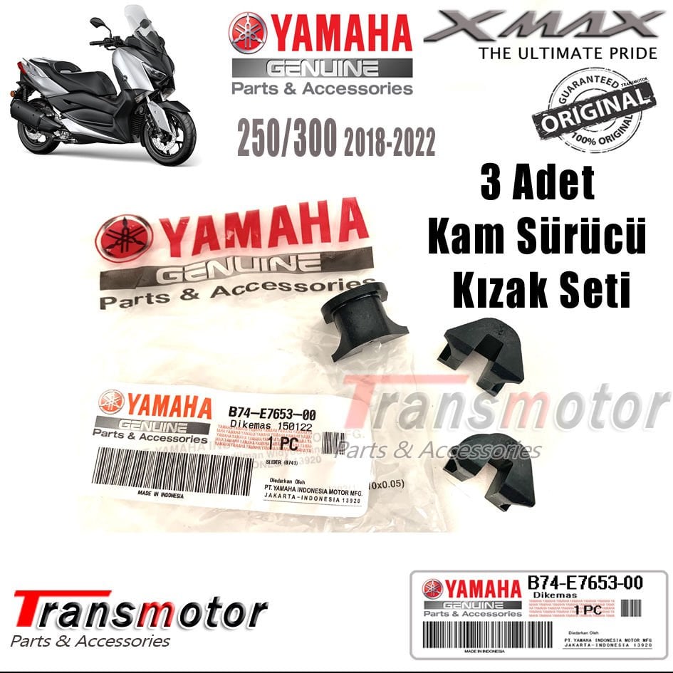 Orijinal Xmax Ironmax Techmax 250/300 2018-2024 Kam Sürücü Kaydırıcı Kızak Seti