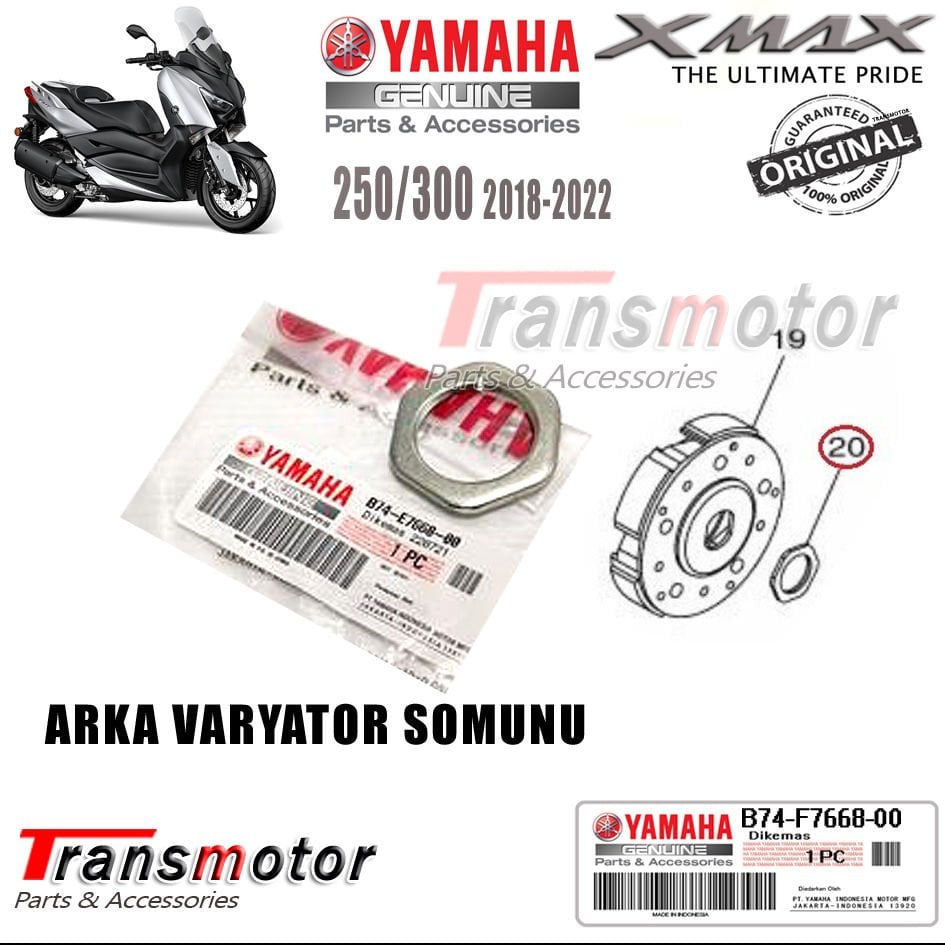 Orijinal Xmax 250/300 2018-2024 Arka Varyatör Debriyaj Somunu