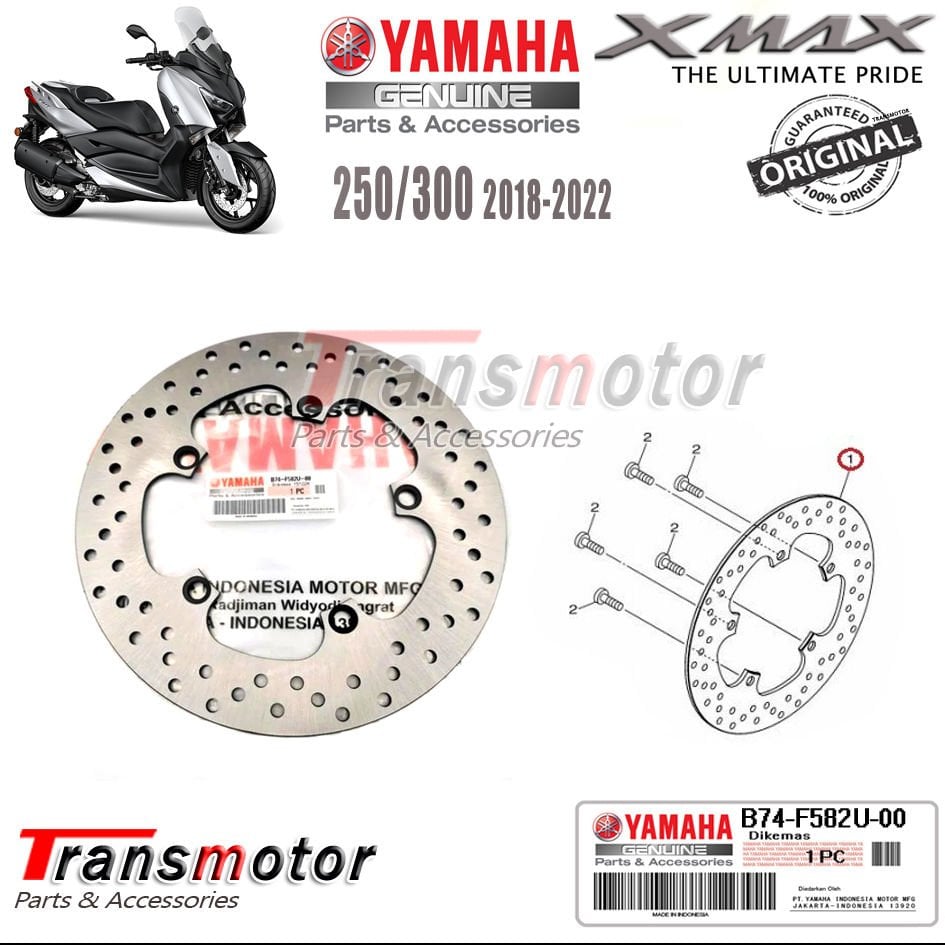 Orijinal Xmax Ironmax Techmax 250/300 2018-2024 Ön Fren Diski