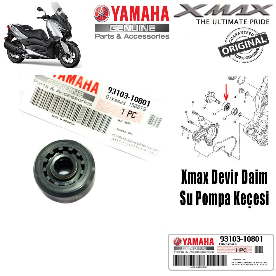 Orijinal XMAX IRONMAX TECHMAX  R125 2018-2025 Devir Daim Su Pompa Keçesi
