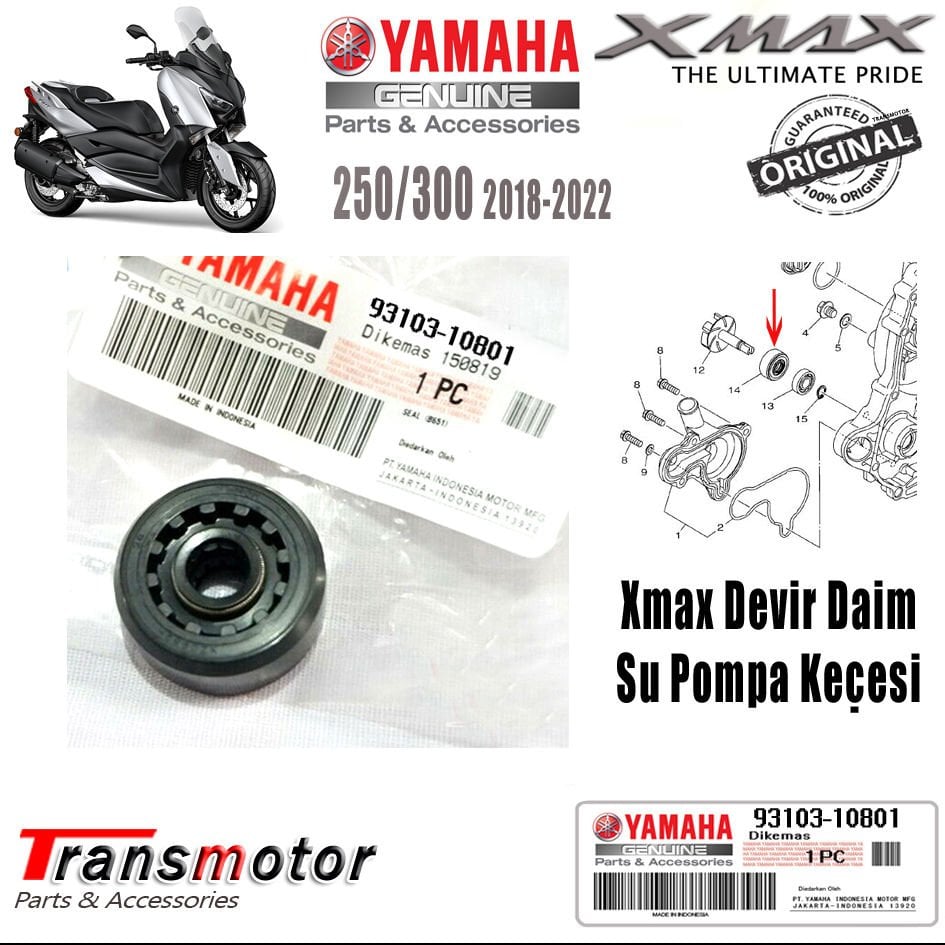 Orijinal XMAX IRONMAX TECHMAX  R125 2018-2024 Devir Daim Su Pompa Keçesi