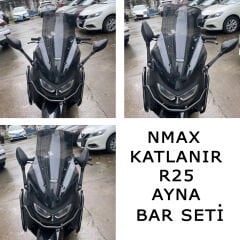 Nmax 125/155 2021-2024 Katlanır Ayna ve Bar Seti + Ayna Kapatma Vida Seti Hediye
