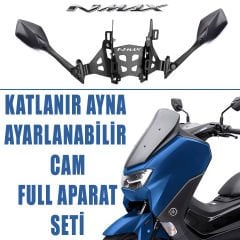 Nmax 125/155 2021-2024 Katlanır Ayna ve Bar Seti + Ayna Kapatma Vida Seti Hediye