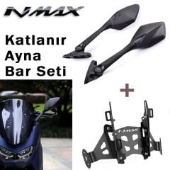 Nmax 125/155 2021-2024 Katlanır Ayna ve Bar Seti + Ayna Kapatma Vida Seti Hediye