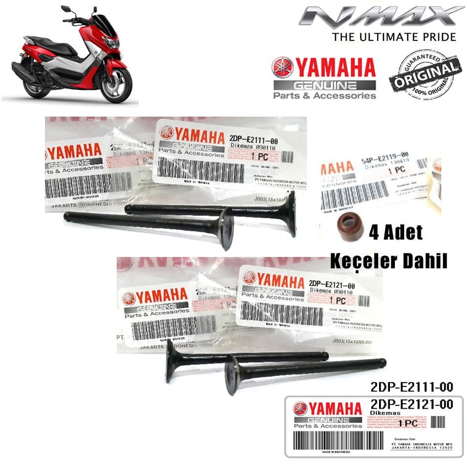 Orijinal NMAX 125/155 2015-2020 Emme Egzoz Subap ve Keçe Takım Komple Set