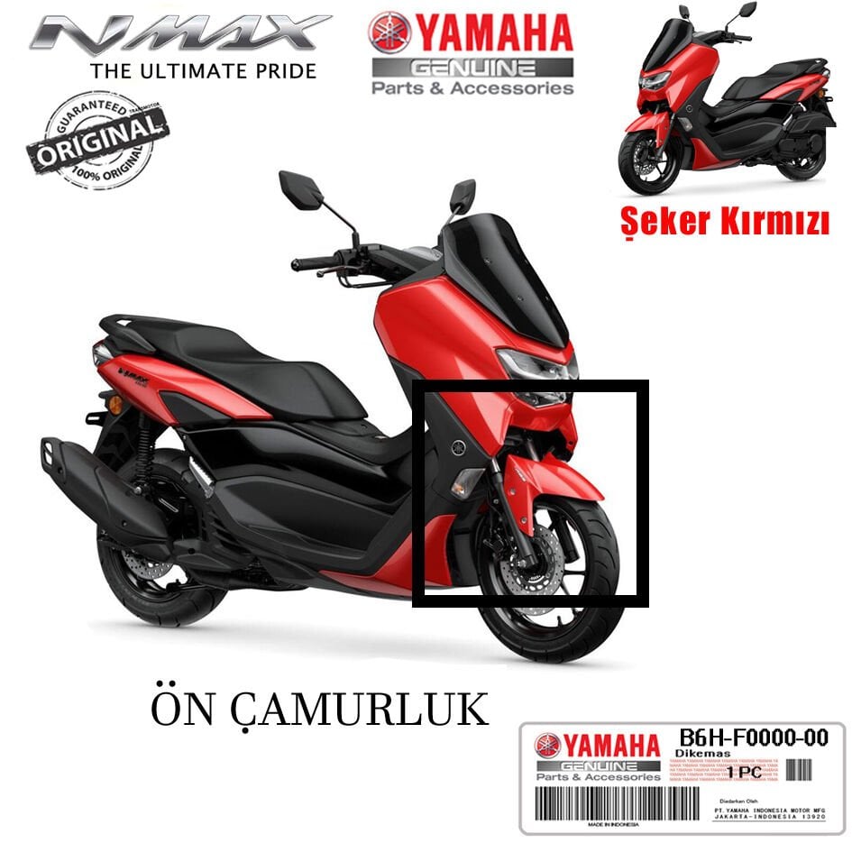 Orijinal NMAX 125/155 2023-2024 Ön Çamurluk Şeker Kırmızı