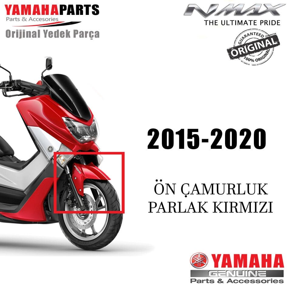 Orijinal NMAX 125/155 2015-2018 Ön Çamurluk Parlak Kırmızı