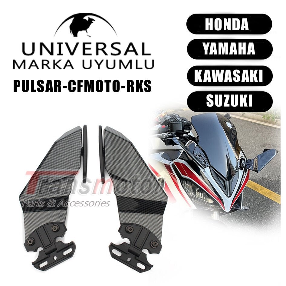 Universal Marka Uyumlu Modifiye Motosiklet Ayna Seti