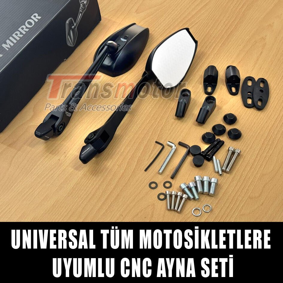 Universal Marka Uyumlu Yüksek Kaliteli Motosiklet Cnc Ayna Seti