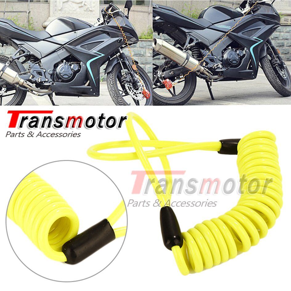 Disk Kilit Hatırlatma Kablosu Yüksek Kaliteli 150 Cm Neon Sarı