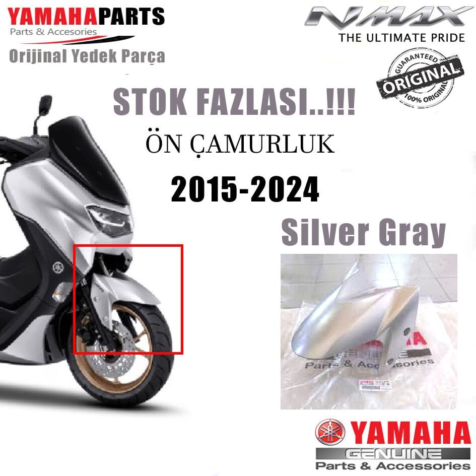 Orijinal NMAX 125/155 2015-2024 Ön Çamurluk Gümüş Gri