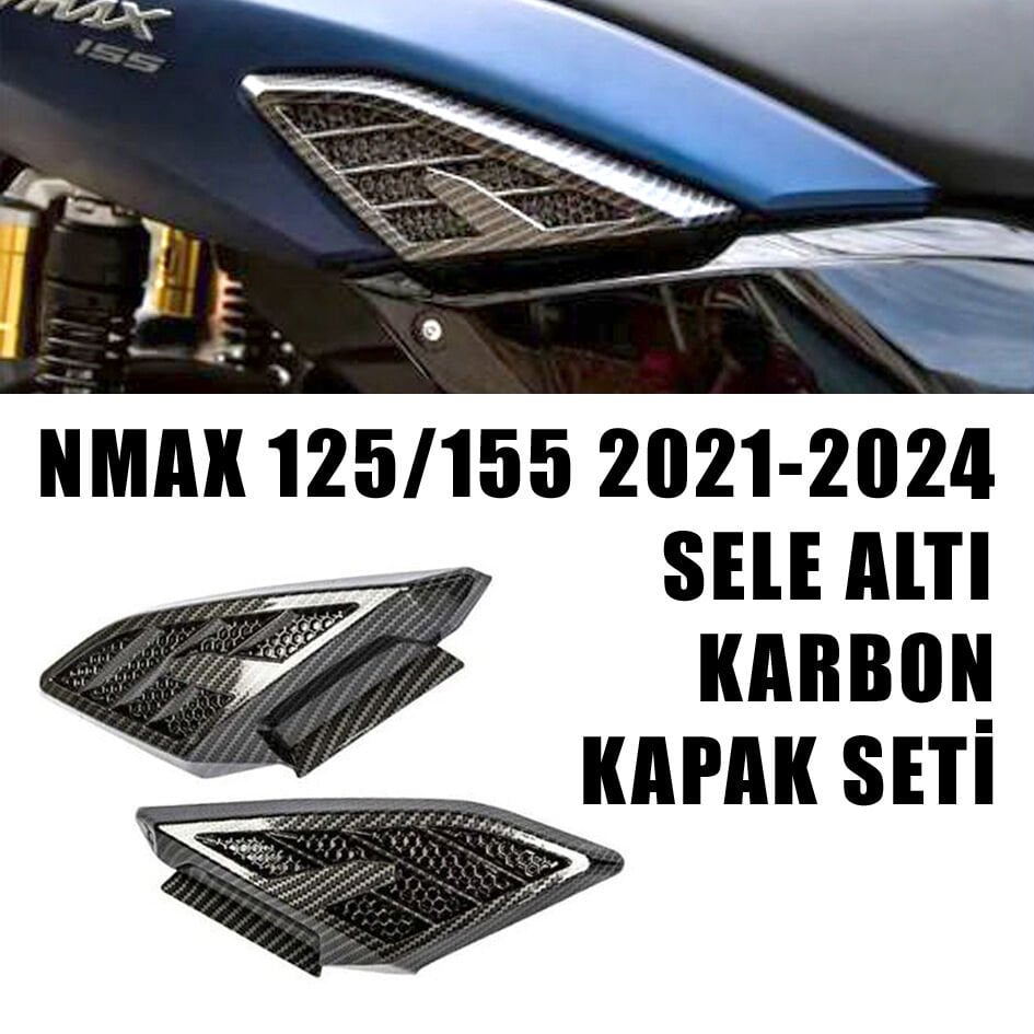 Nmax 125/155 2021-2024 Sele Altı Karbon Koruma Aksesuar Kapak Seti