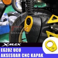 Yamaha Xmax Ironmax Techmax 250-300 2018-2024 Egzoz Ucu Cnc Aksesuar Kapak Füme Metalik