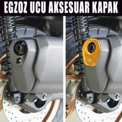 Yamaha Xmax Ironmax Techmax 250-300 2018-2024 Egzoz Ucu Cnc Aksesuar Kapak Füme Metalik
