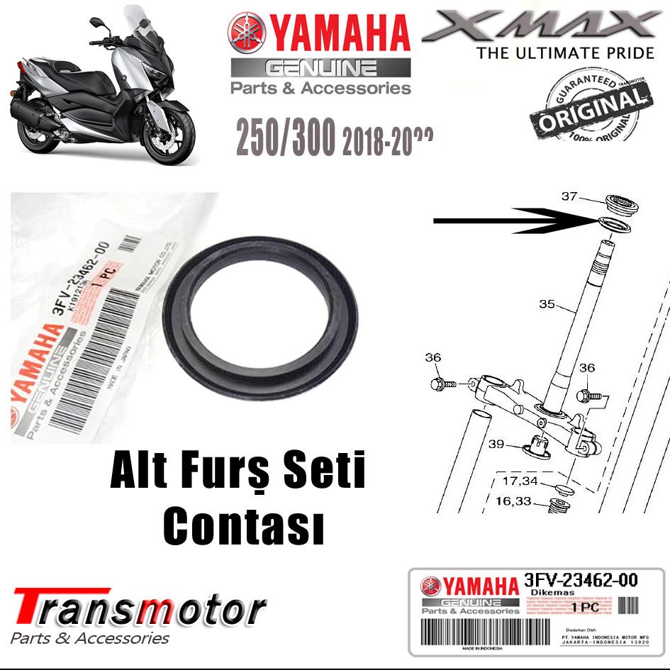 Orijinal Xmax Ironmax Techmax 250/300/400 2018-2022 Alt Furş Seti Contası