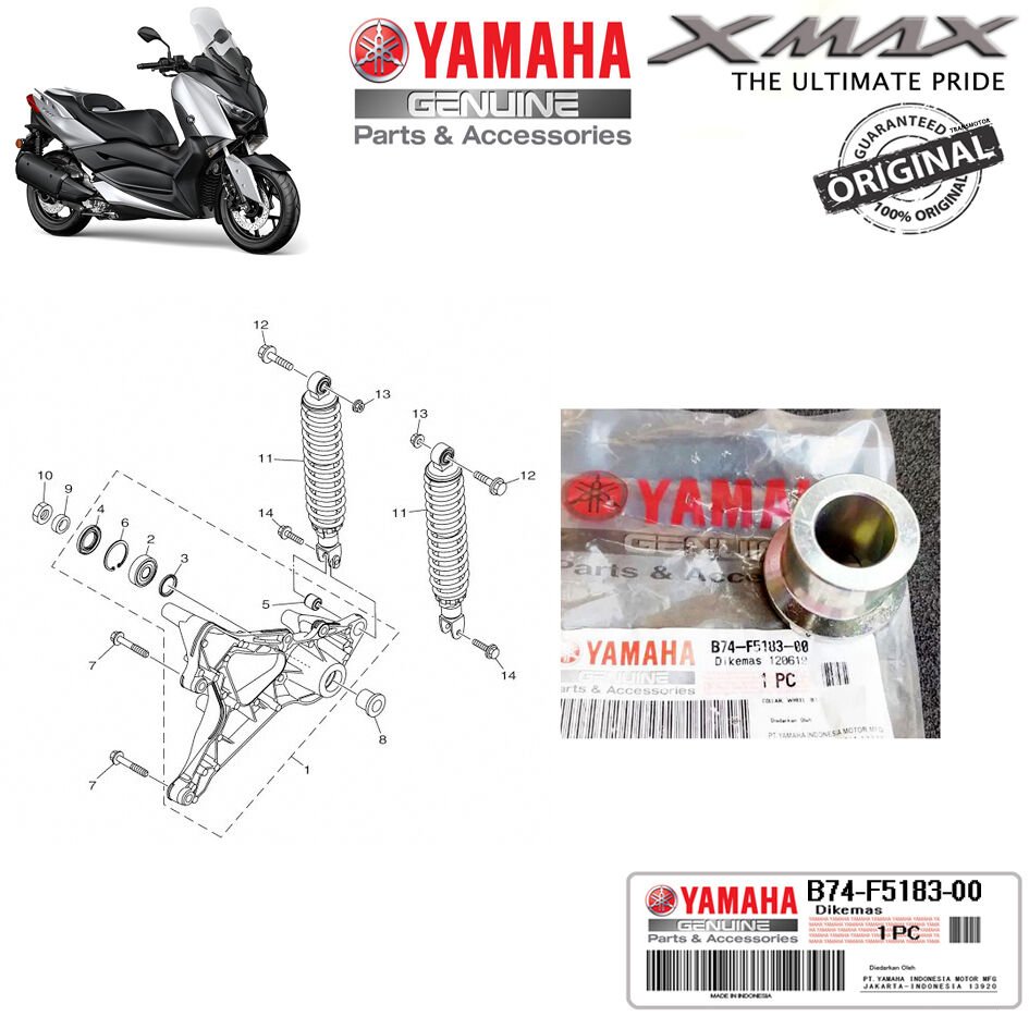 Orijinal Xmax Ironmax Techmax 250/300 2018-2025 Egzoz Maşa Bağlantı Burcu