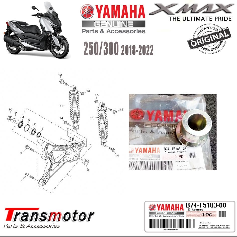 Orijinal Xmax Ironmax Techmax 250/300 2018-2024 Egzoz Maşa Bağlantı Burcu