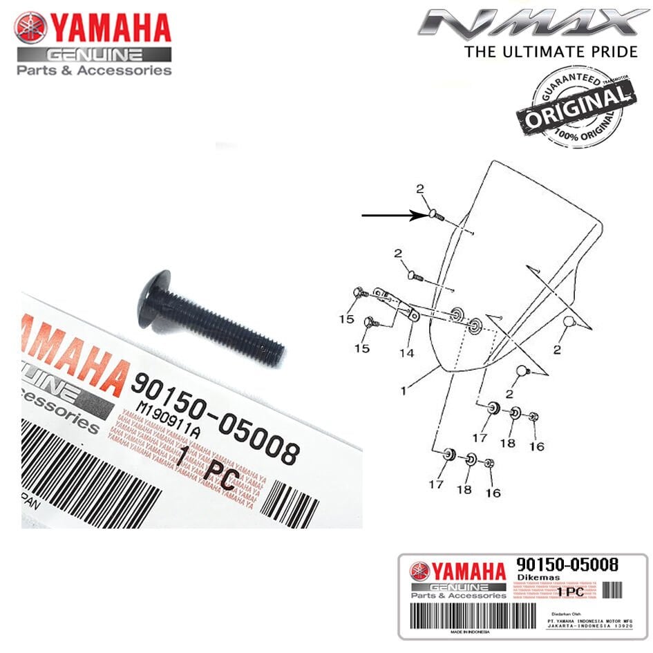 Orijinal NMAX 125/155 2015-2025 Cam Vidası